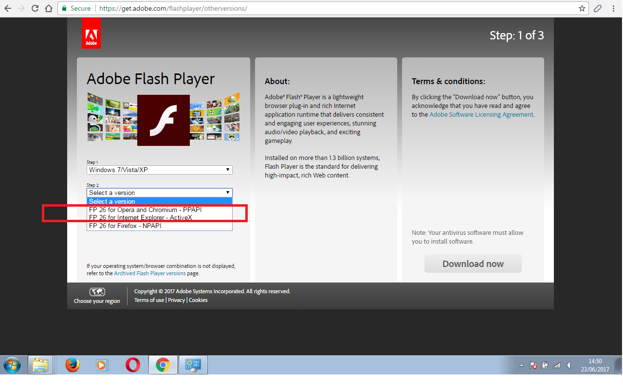 adobe flash player free download for pc windows 8.1