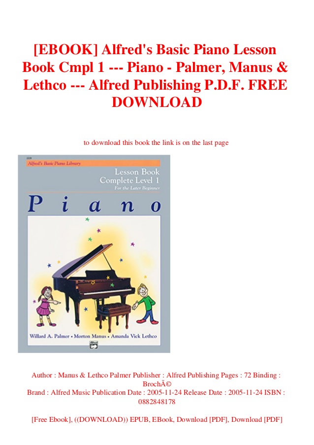 Beginner Piano Books Pdf Free